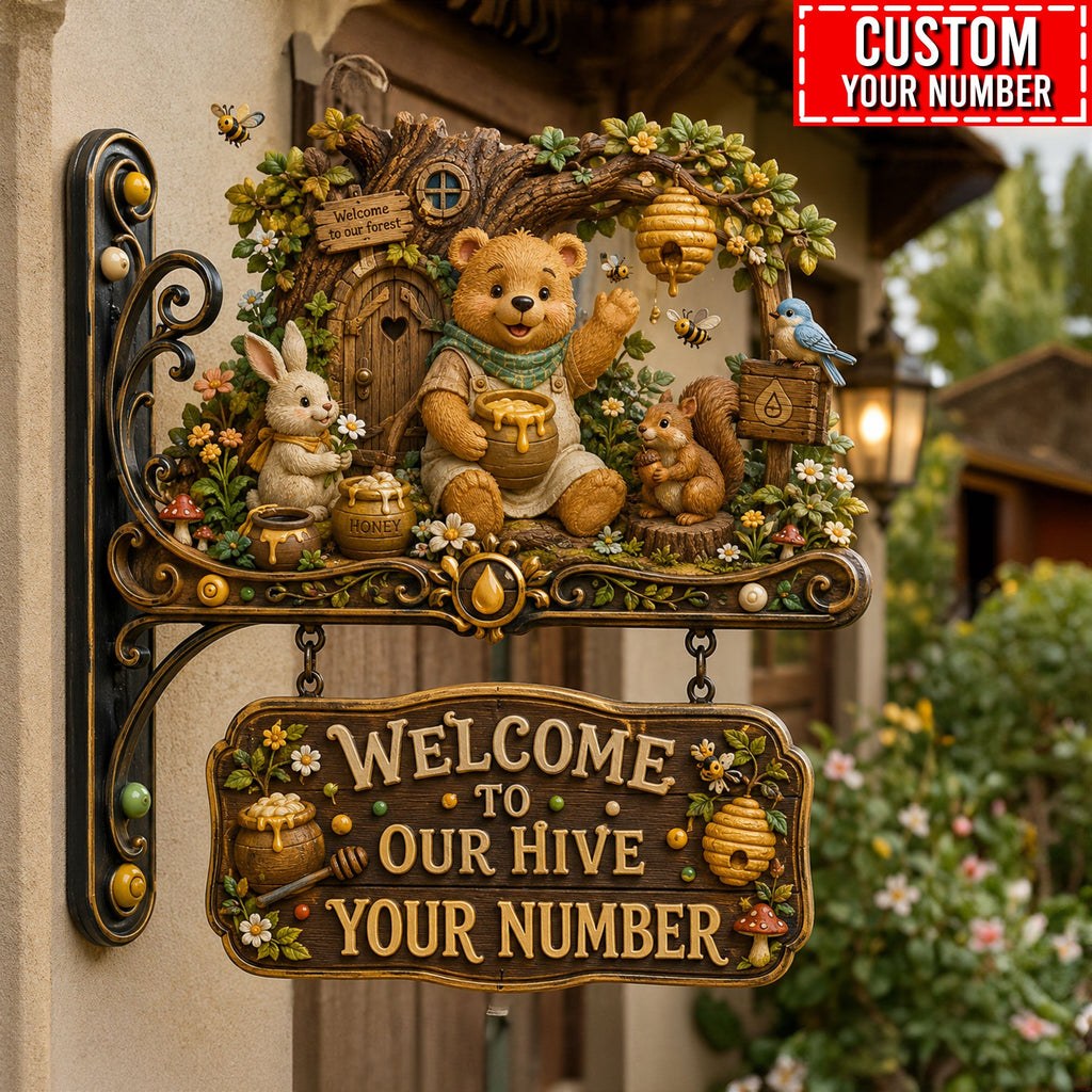 Honey Bear Premium Welcome Sign TNSM