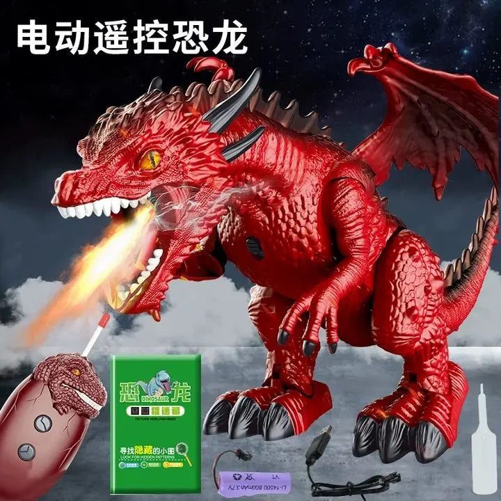 Large Spray Dinosaurs Tyrannosaurus RC Animal With Light Sound Robot Electronic Walking Model Children toys for Kid Gift XMAS