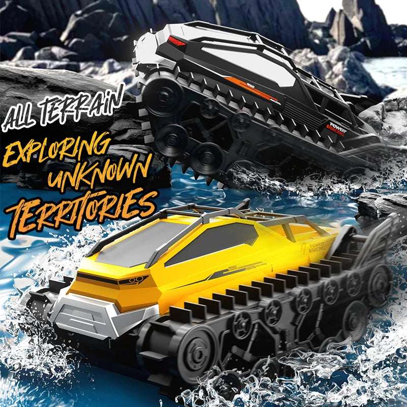 JJRC Q183 Children's Amphibious Waterproof Tracked Tank Children's Outdoor Toy All Terrain Off-Road Remote Control Vehicle Gift